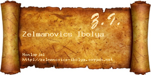 Zelmanovics Ibolya névjegykártya